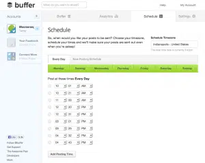 Buffer Schedule
