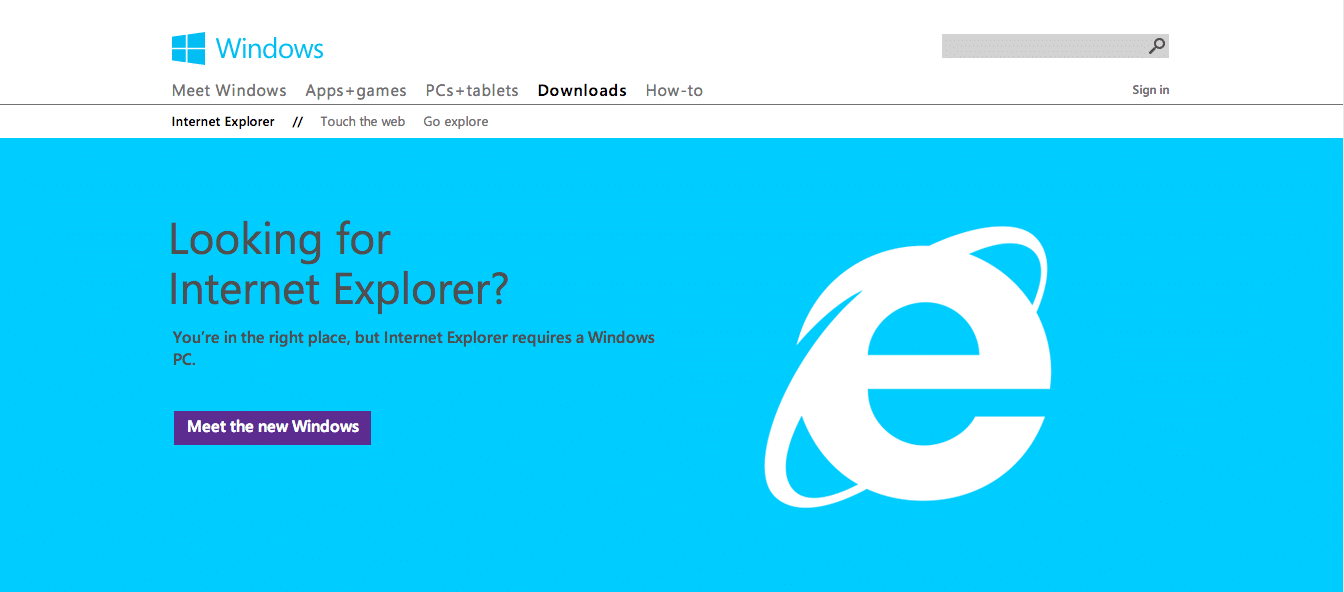 IE-homepage