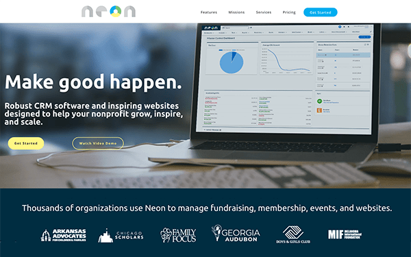 Learn more about Neon's CRM solution to help manage your supporter relationships. 