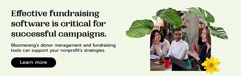 Bloomerang’s donor management and fundraising tools can support your nonprofit’s strategies.