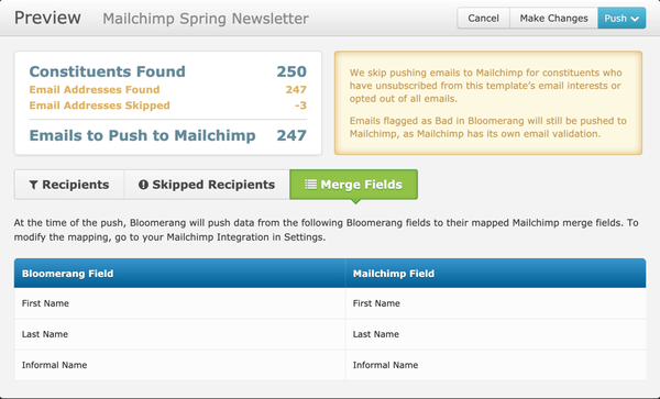 Push fields from your CRM to your marketing software with your Bloomerang Mailchimp integration.