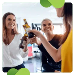Online happy hours are a virtual fundraising idea that allow supporters to come together for a beverage and discussion.