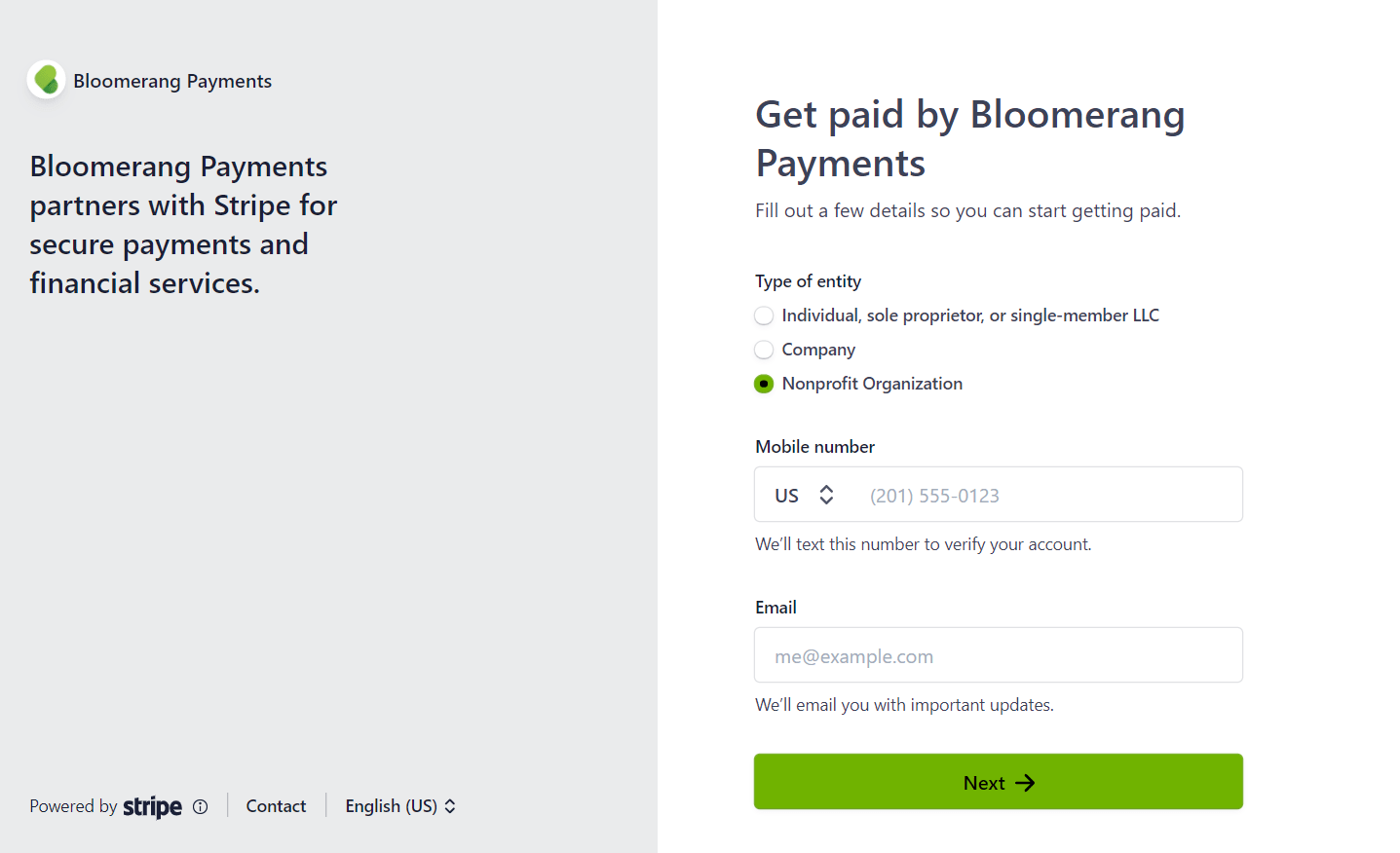 bloomerang payments