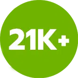 21,000+