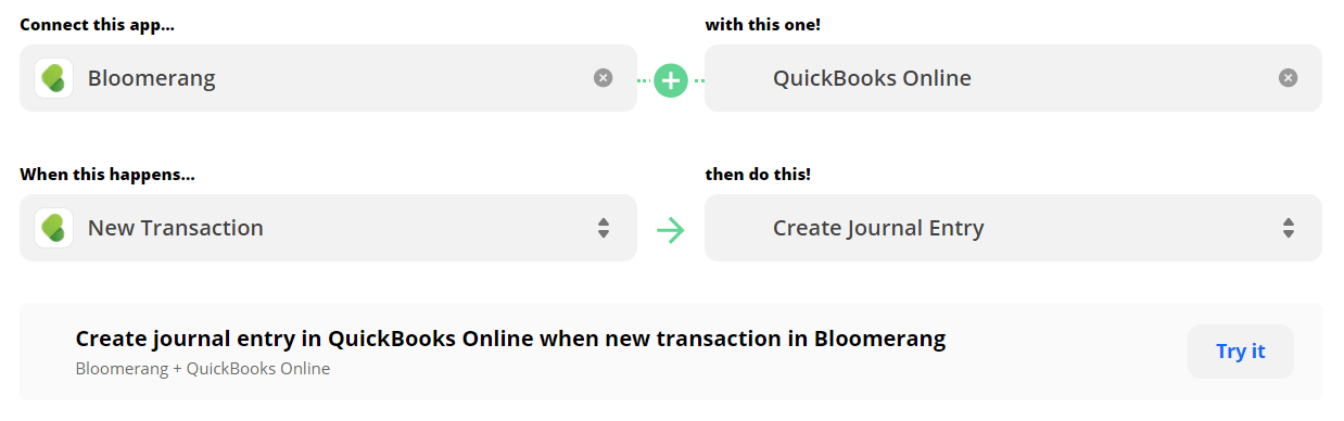 Quickbooks Bloomerang Zapier Integration
