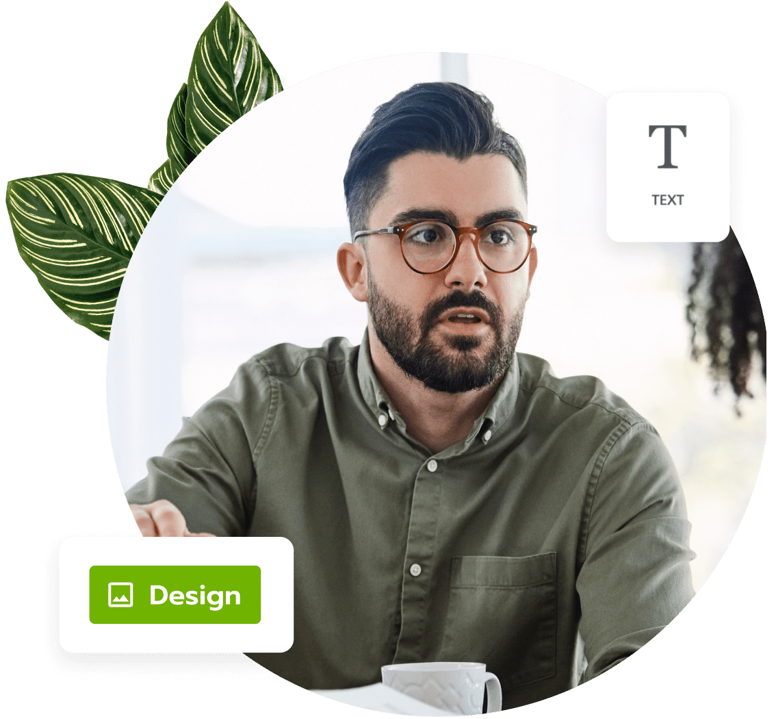 Man with olive shirt