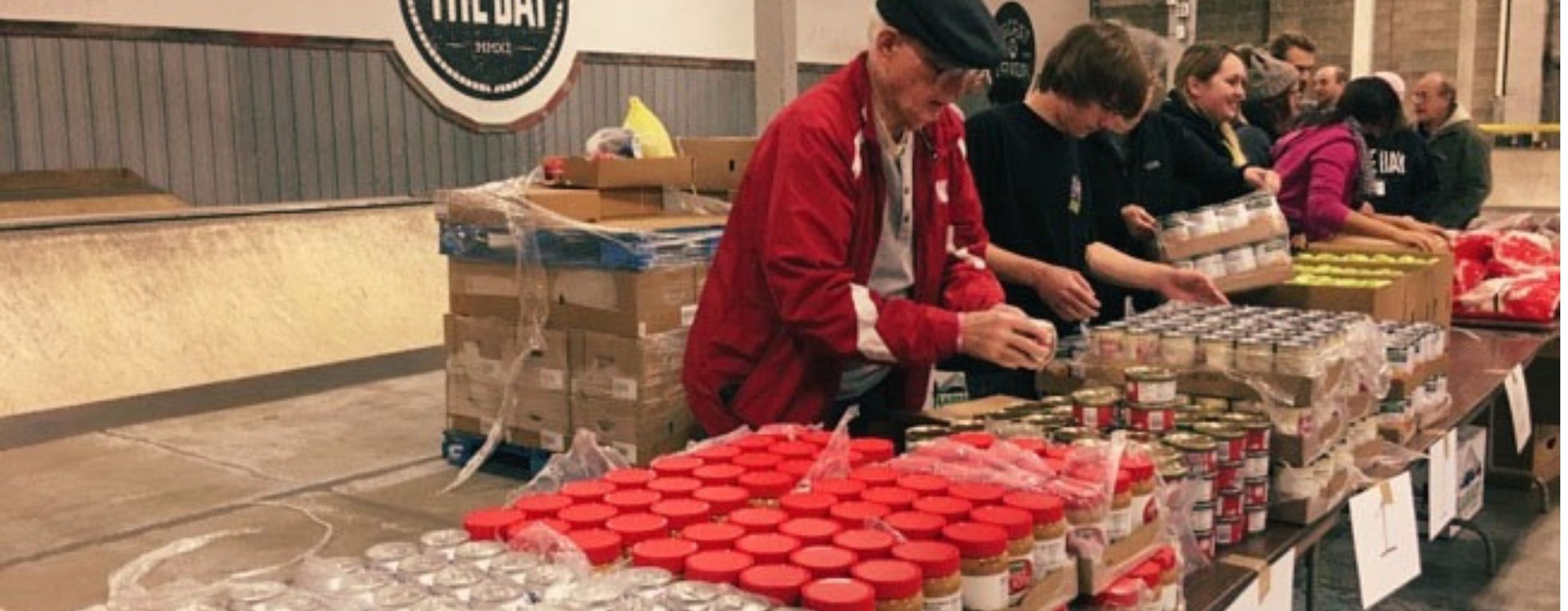 Volunteers at the Food Bank of Lincoln, a Bloomerang customer