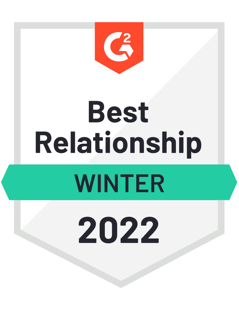 G2 Winter 2022 - Best Relationship