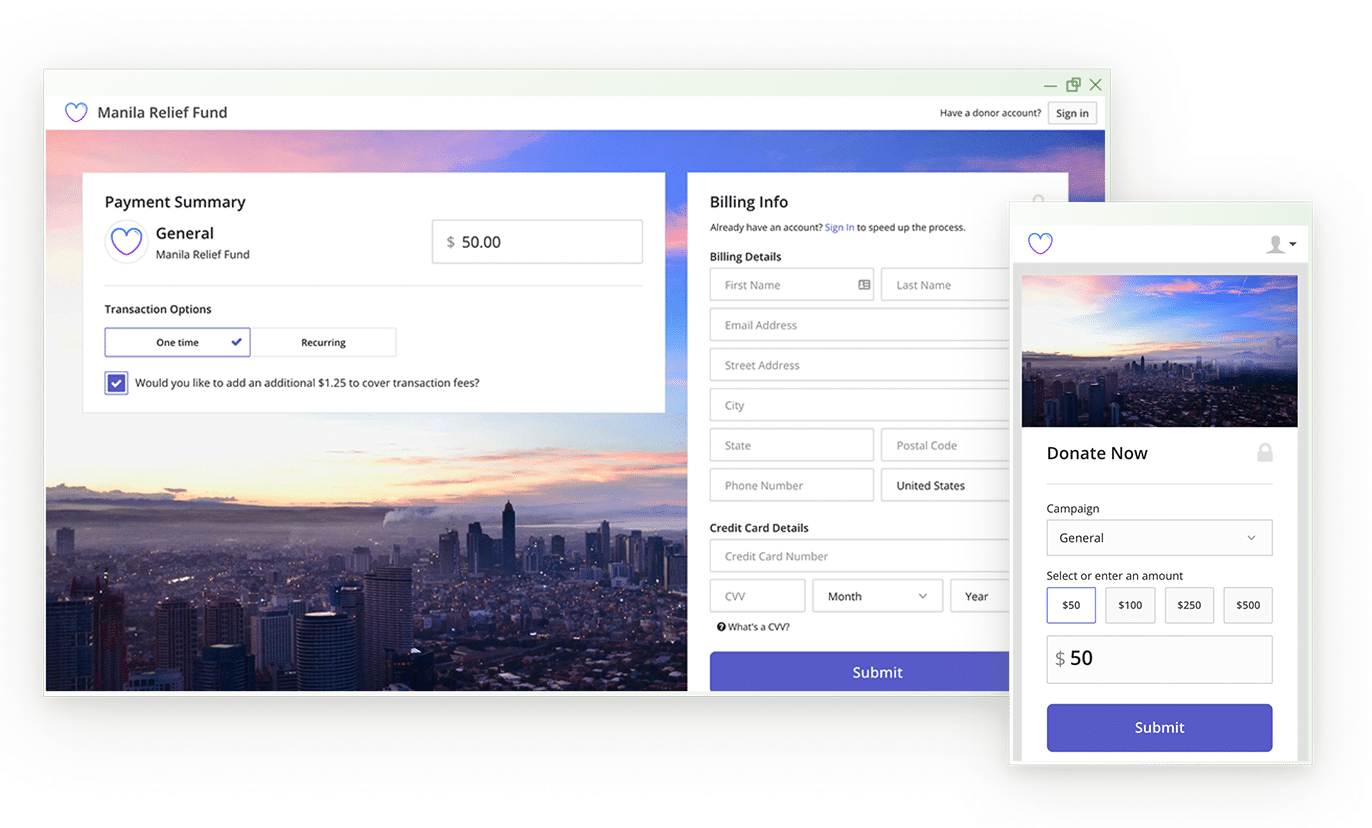 Desktop and Mobile User Interface for Giving Tools