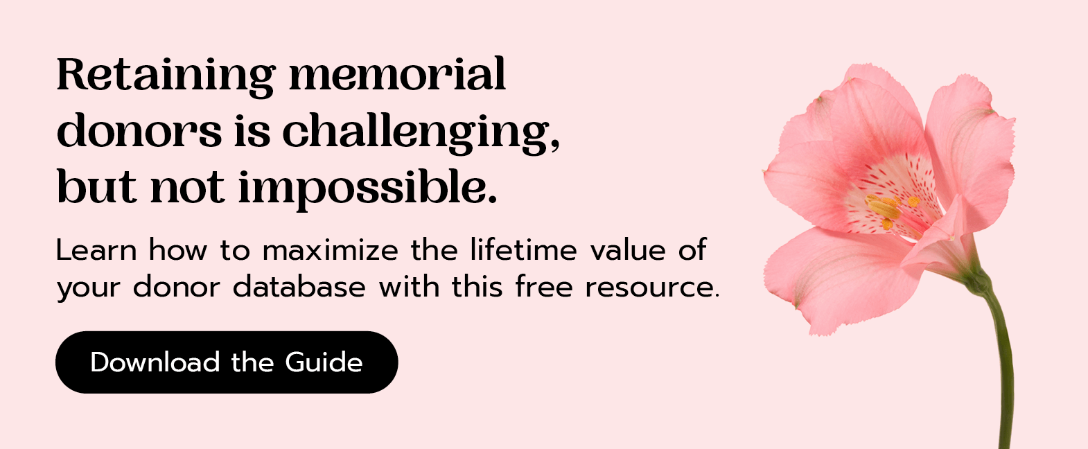 Retaining memorial donors is challenging, but not impossible. Learn how to maximize the lifetime value of your donor database with this free resource. Download the guide here. 