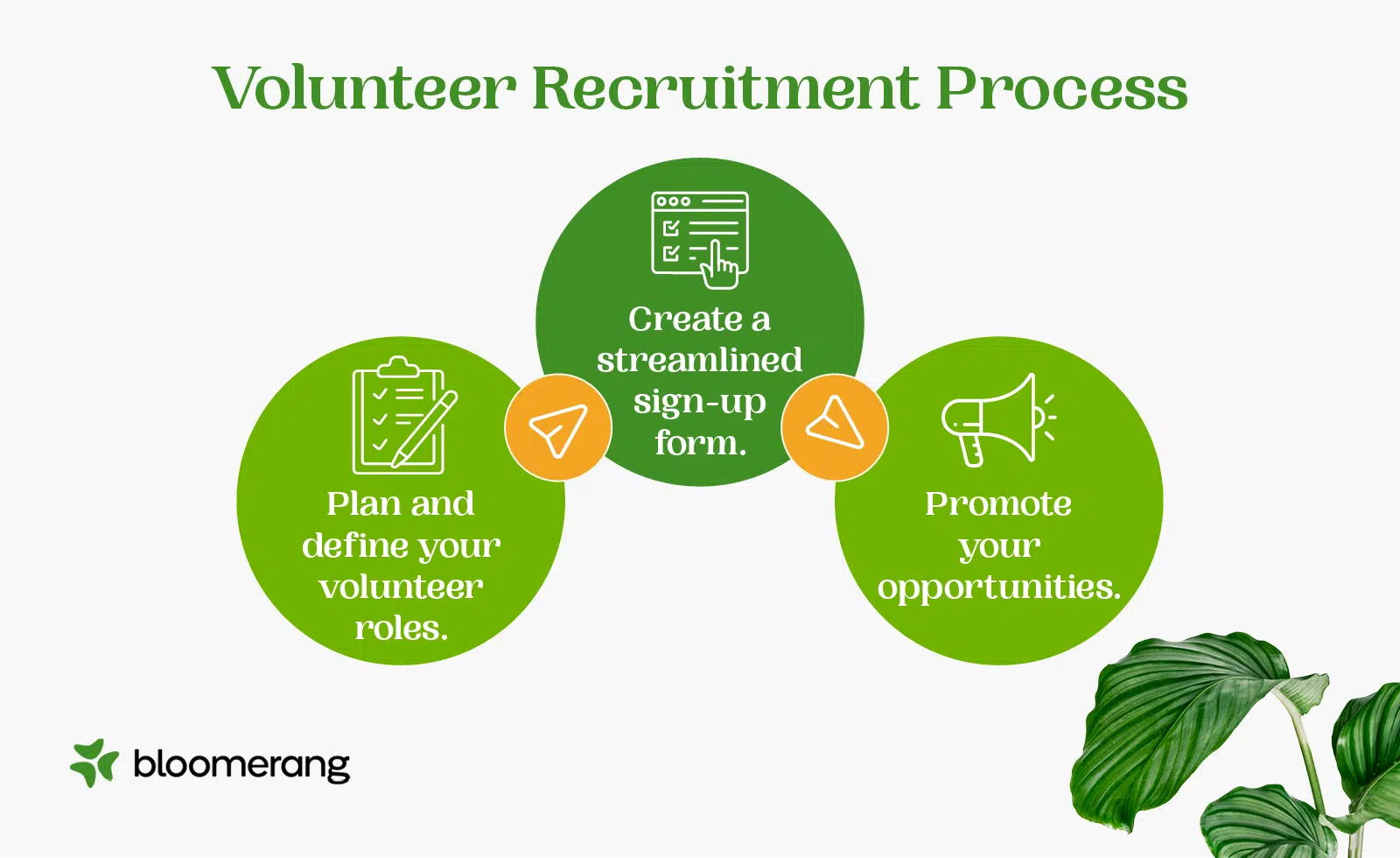 The three steps of the volunteer recruitment process (explained below) 