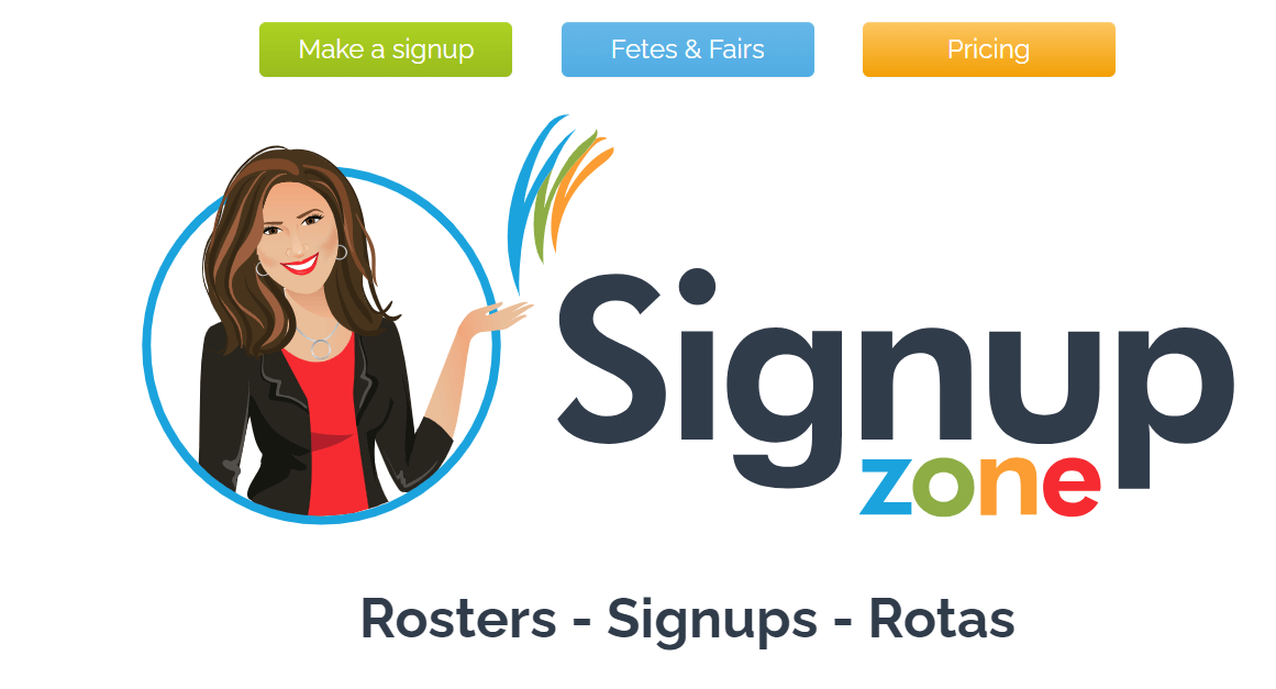 Signup Zone homepage