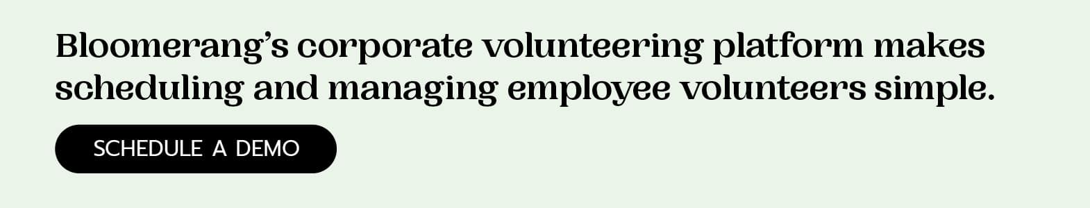 Bloomerang's corporate volunteer platform makes scheduling and tracking volunteer work simple. Click here to schedule a demo.