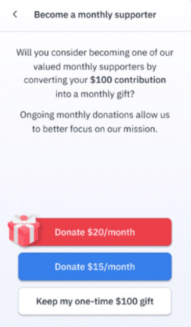 increase monthly giving