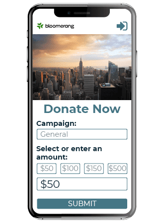 Ensure your online fundraising pages are mobile-optimized (like the page in this image example) to encourage your audience members to give via their mobile devices.