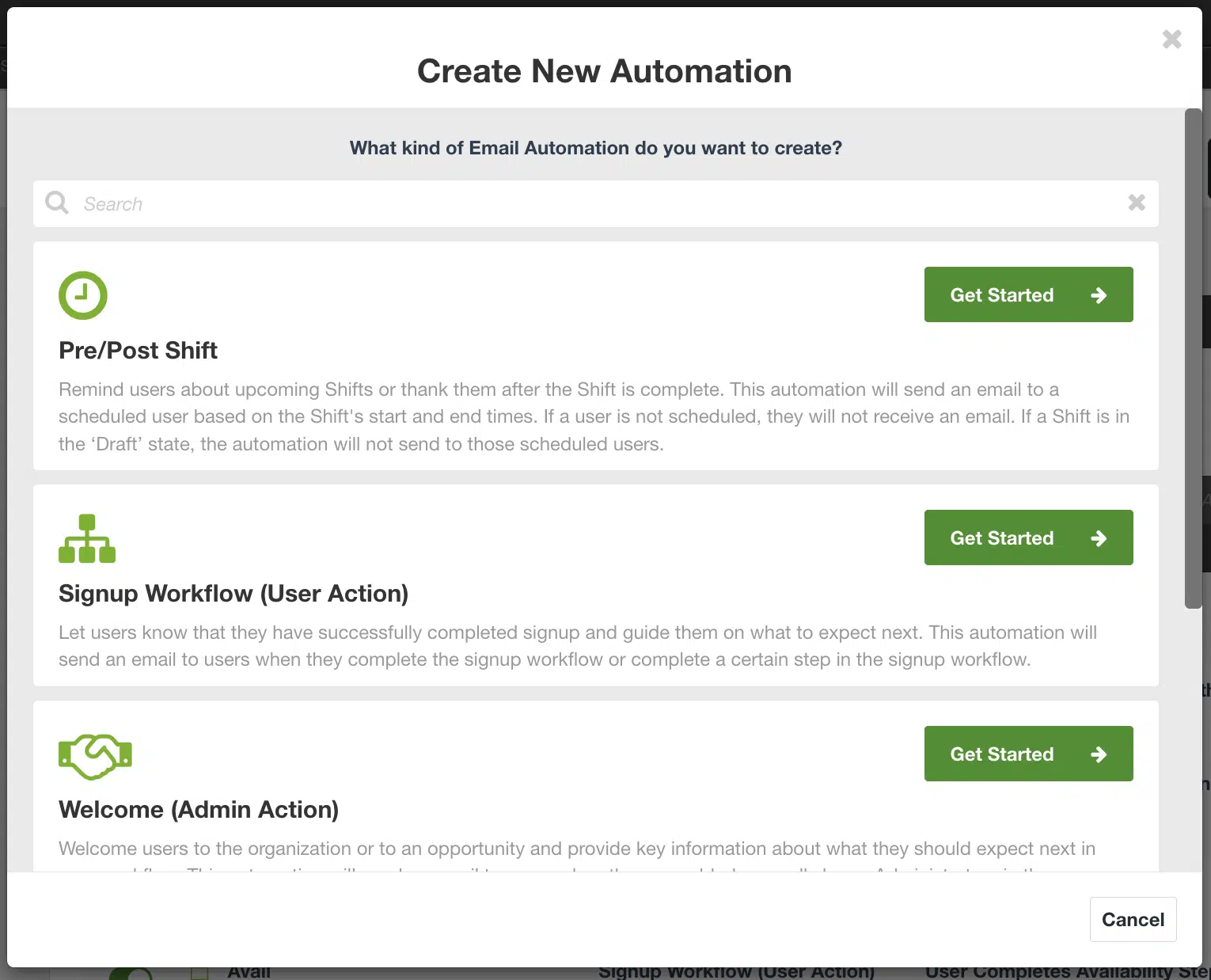 Self Signup Automated Email Communications