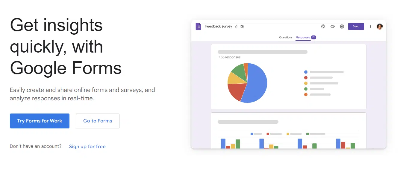 Google Forms information page