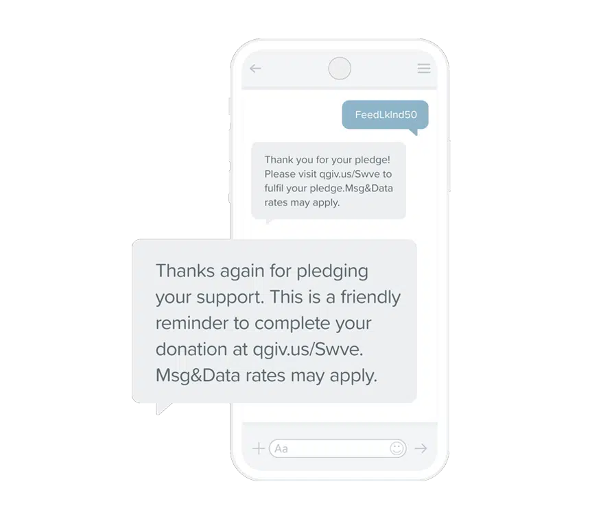 text fundraising reminders
