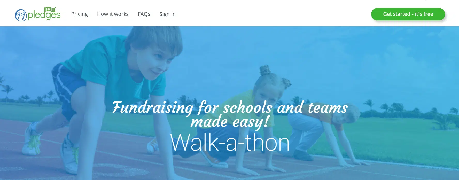 99Pledges homepage