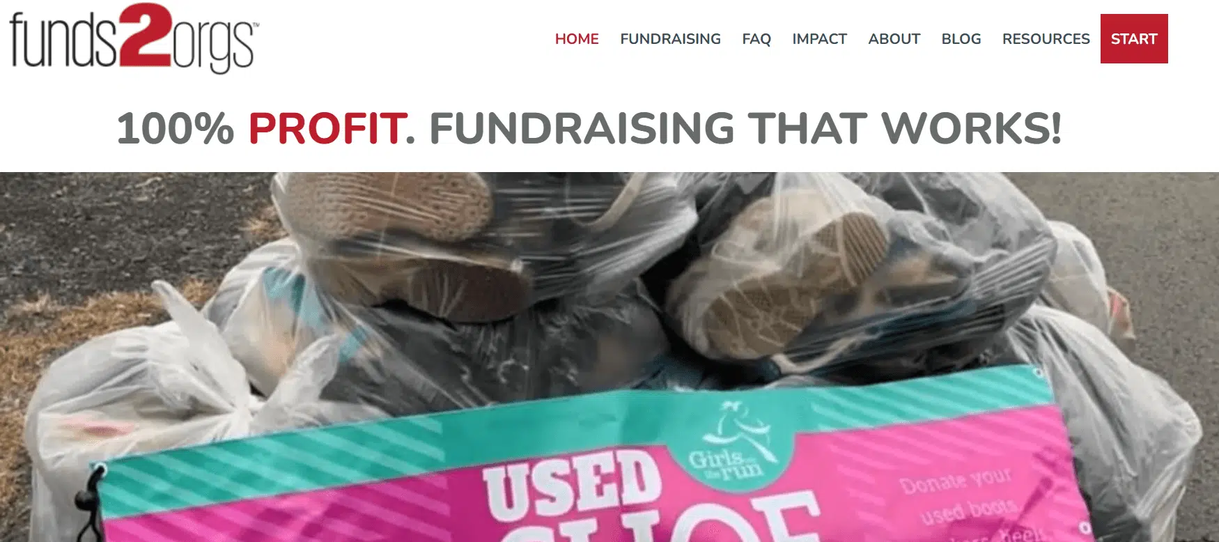 Funds2Orgs homepage