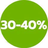 30-40%