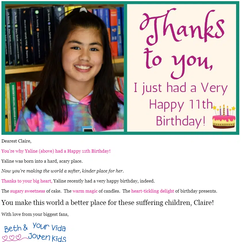 monthly giving program